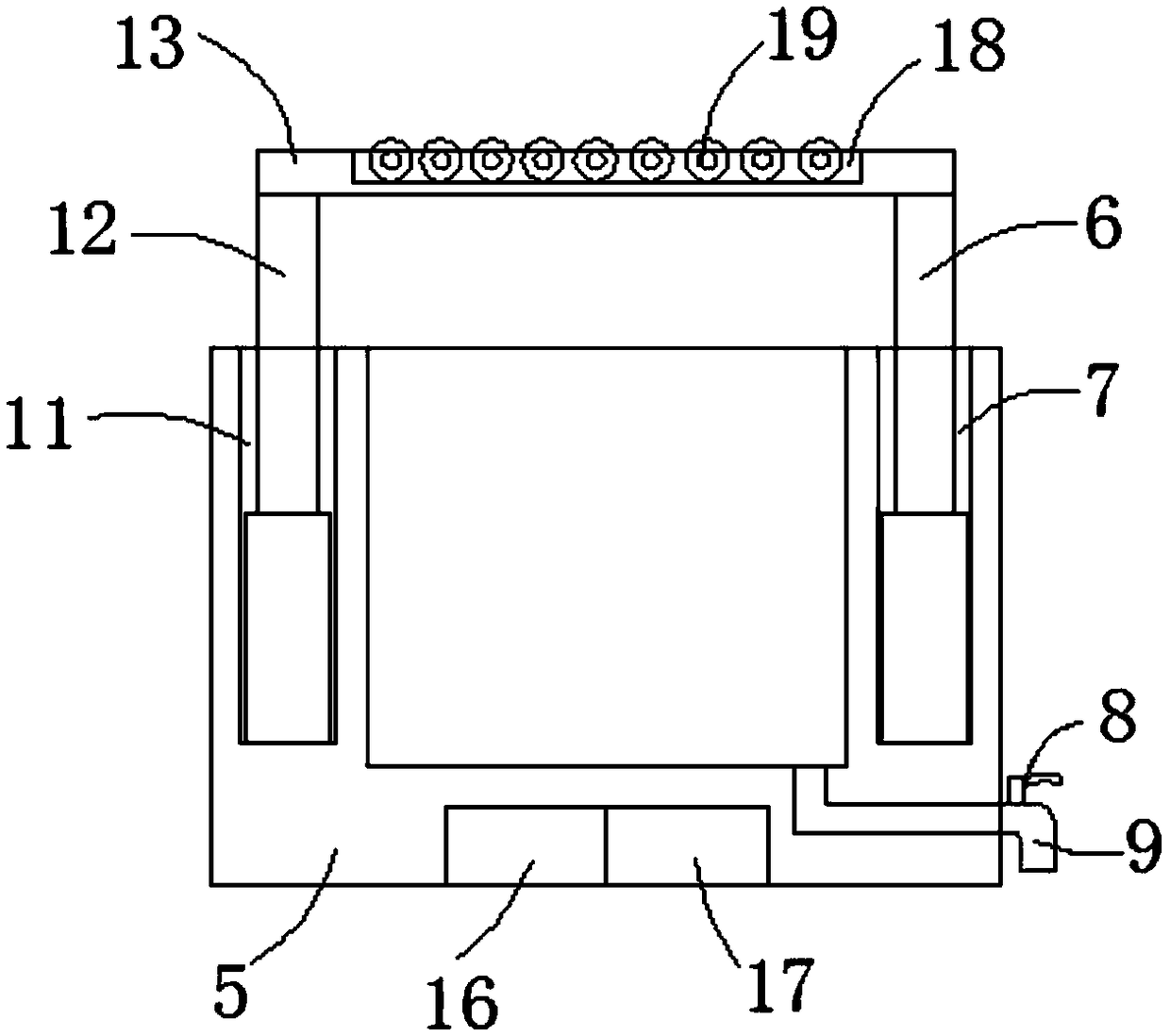 A bleaching device for paper product processing