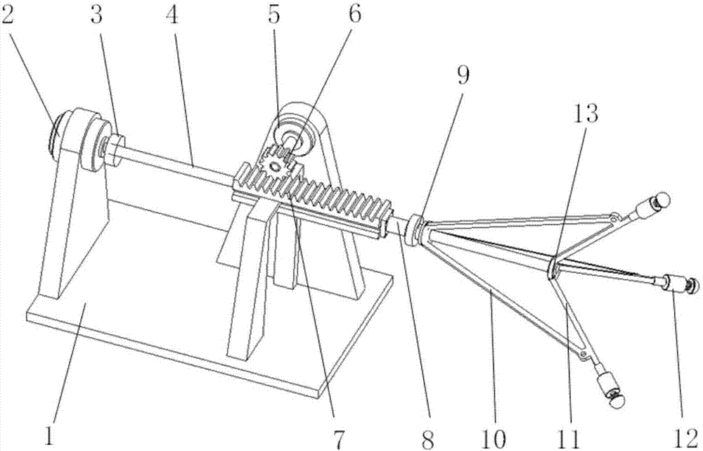 A penetrating tank inner wall flexible polishing device