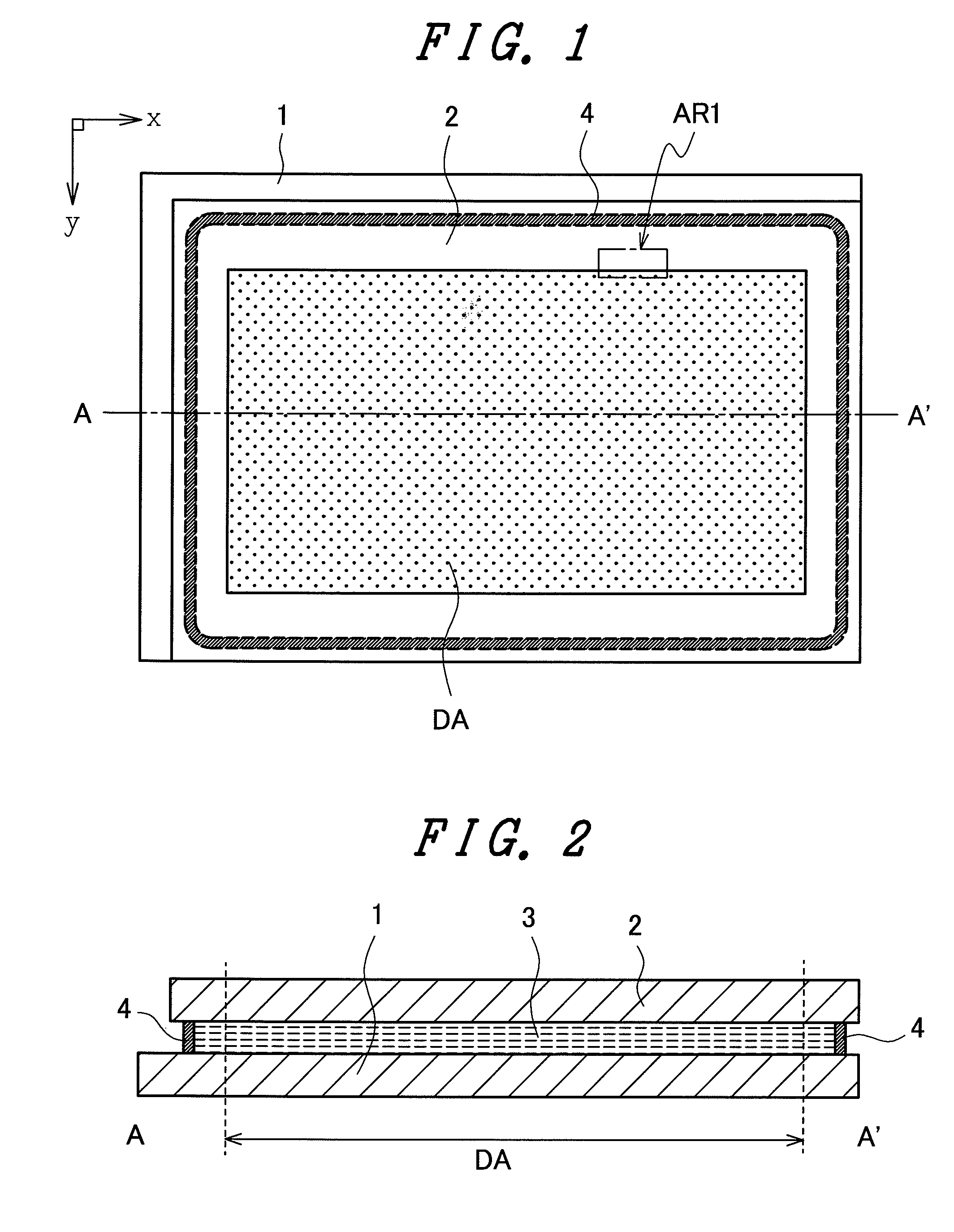 Liquid crystal display device having bus line with opening portions overlapped by conductive films