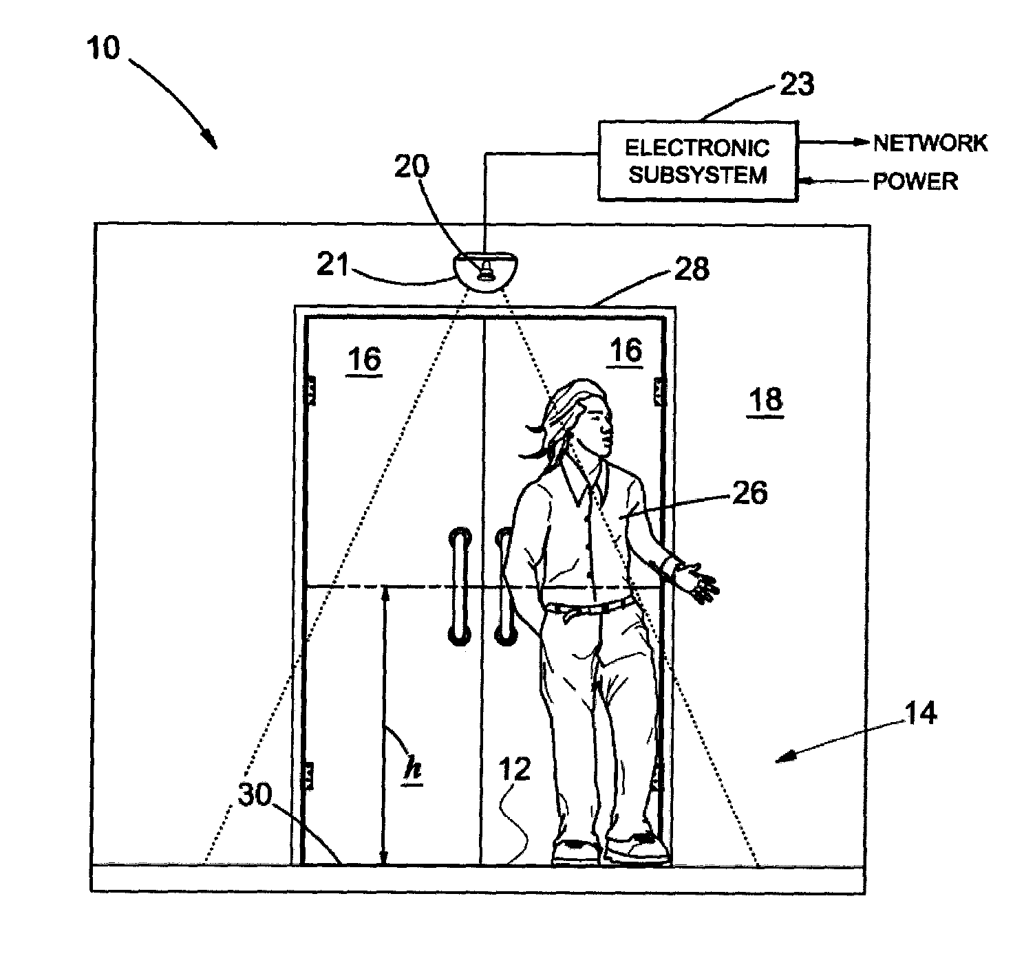 Apparatus and method of classifying movement of objects in a monitoring zone