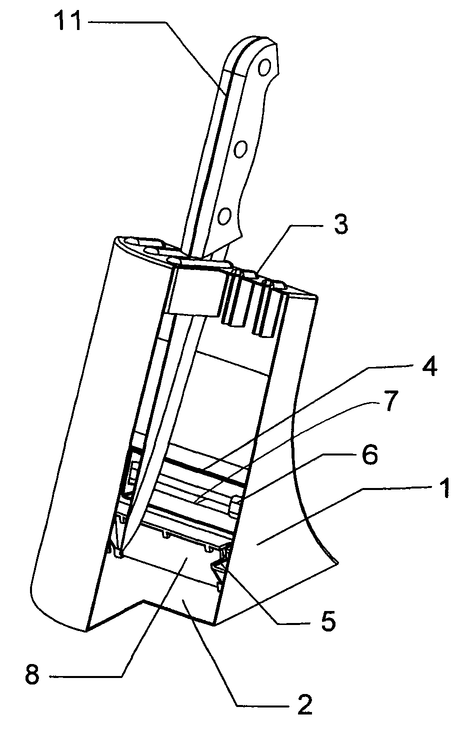 Cutter saddle with sterilization structure