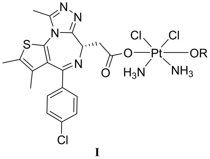 Tetravalent platinum complex containing BET inhibitor and application