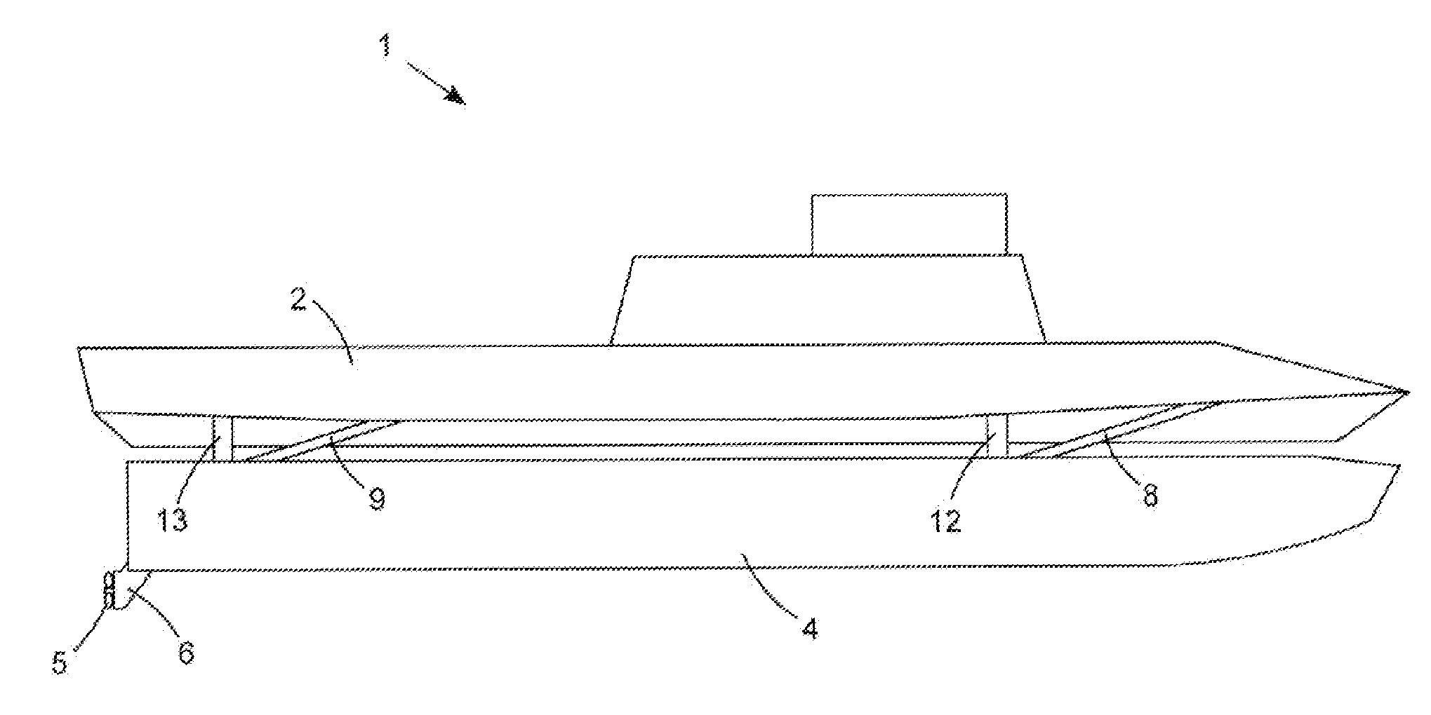 Multi-Hulled Water Craft Including Suspension