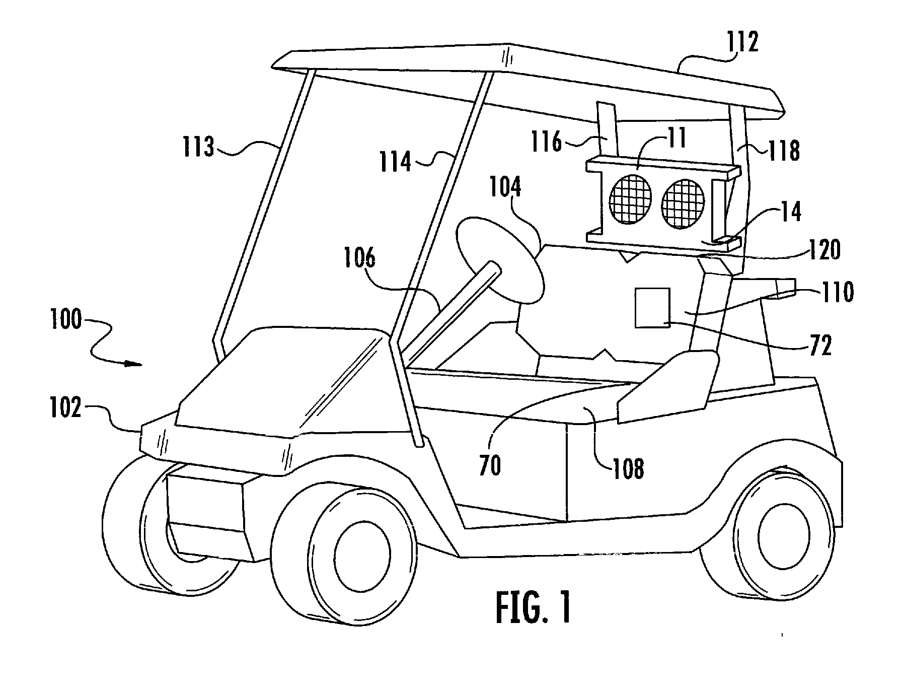 Golf cart accessory fan
