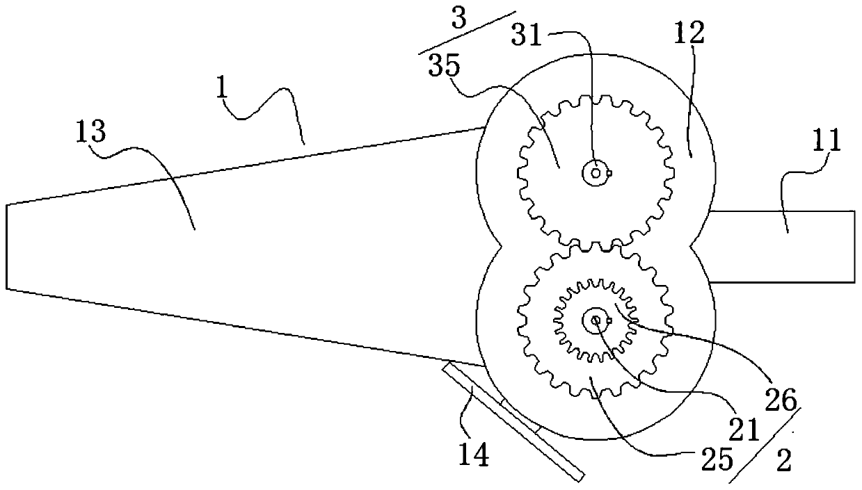 Nozzle structure for concrete pulp shooting machine