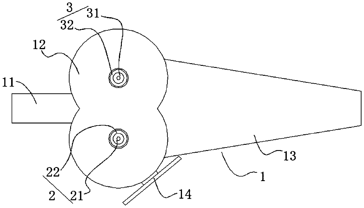 Nozzle structure for concrete pulp shooting machine