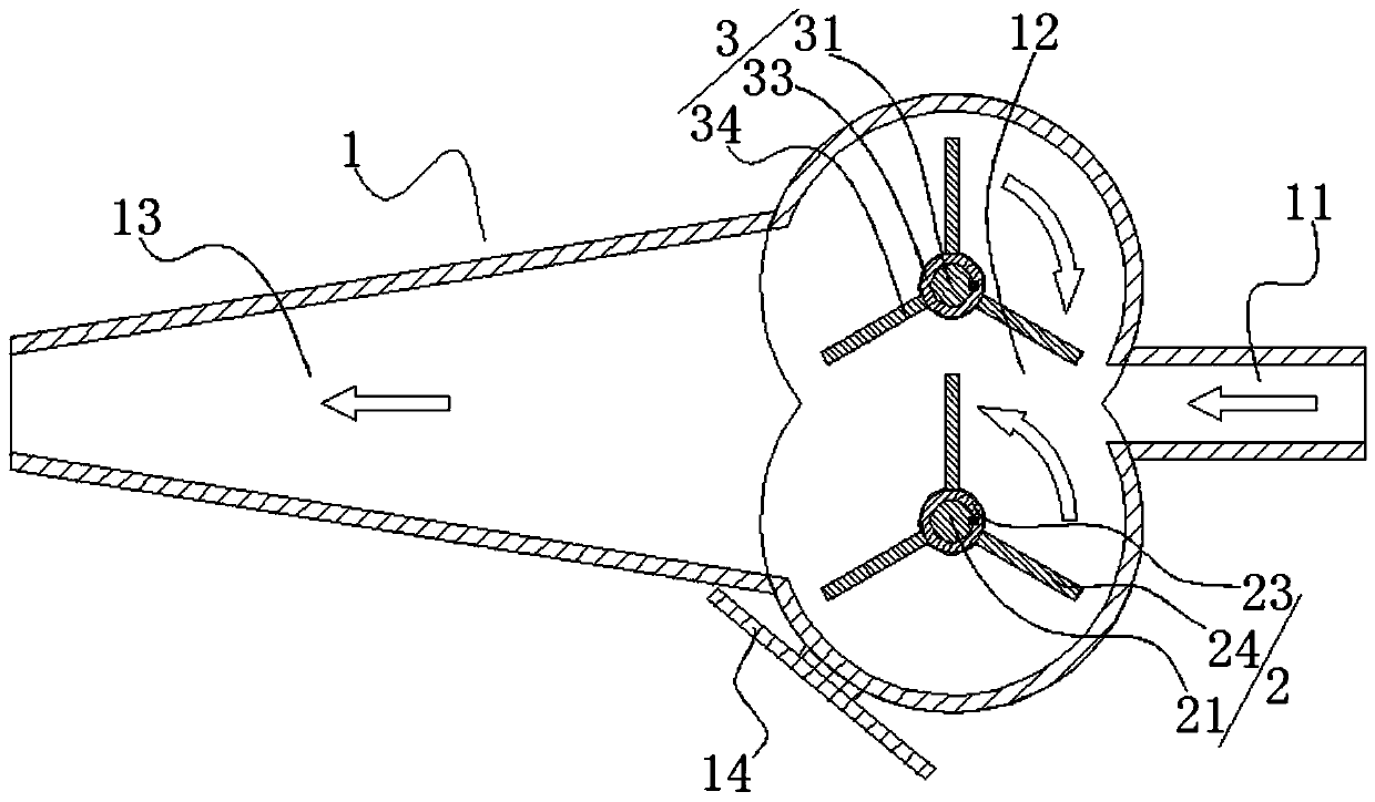 Nozzle structure for concrete pulp shooting machine