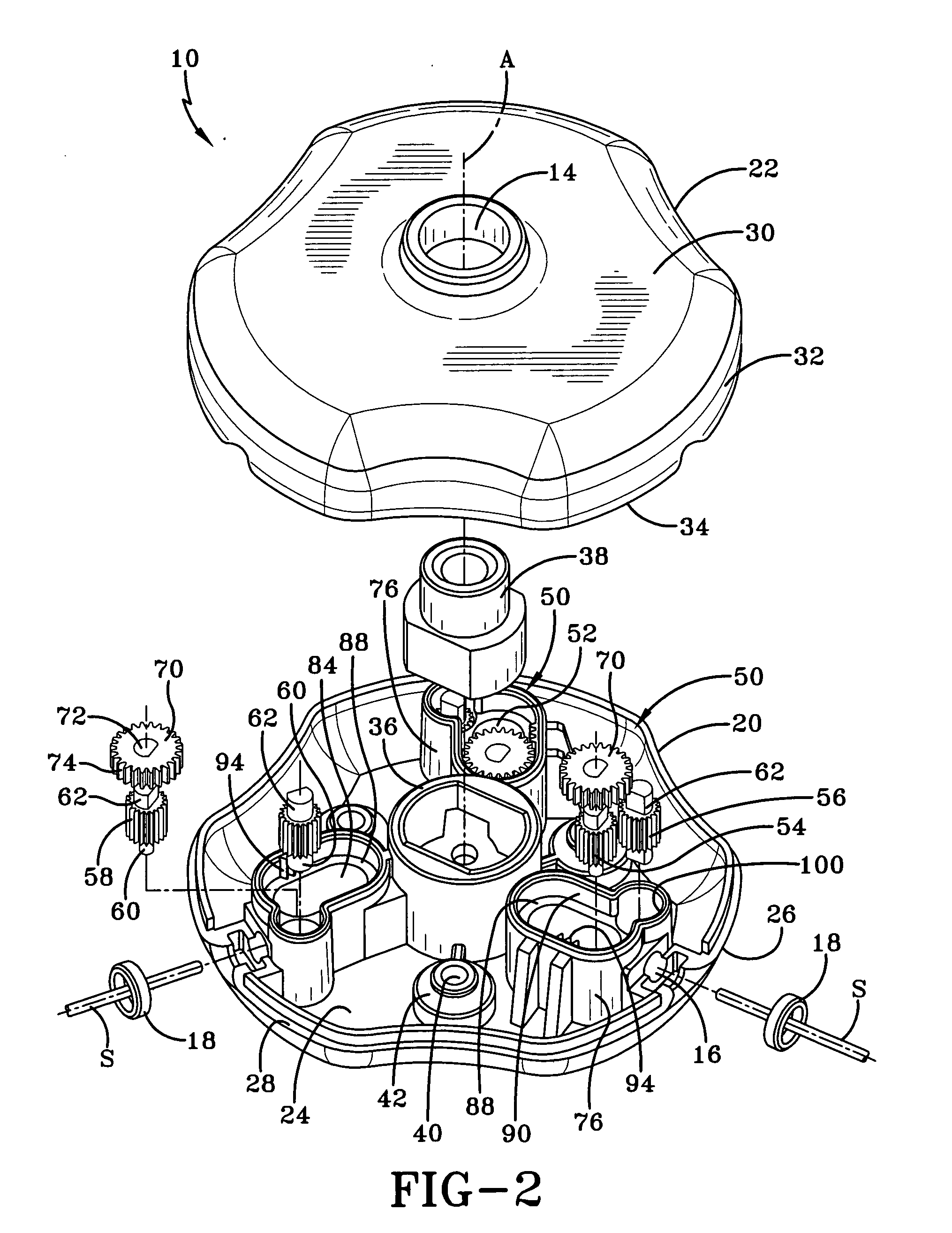 Mechanism for attaching trimmer line strips to a head of a trimming apparatus