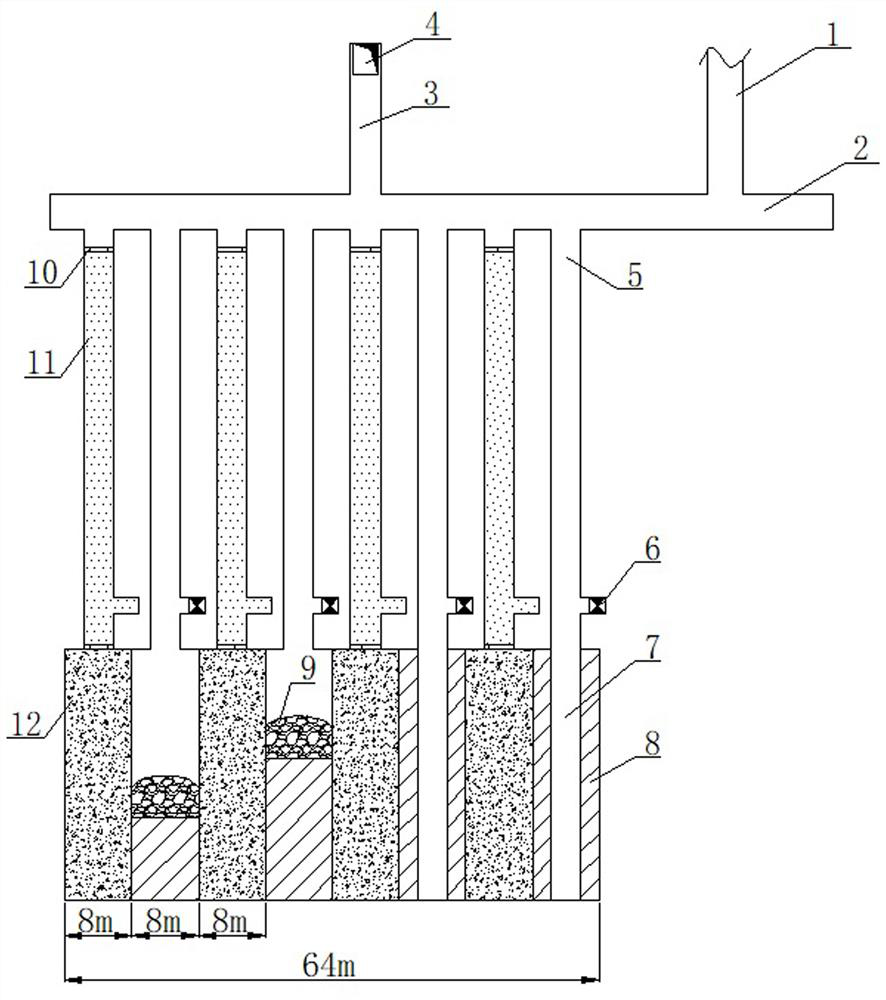 Fore-poling and ground pressure unloading mining method