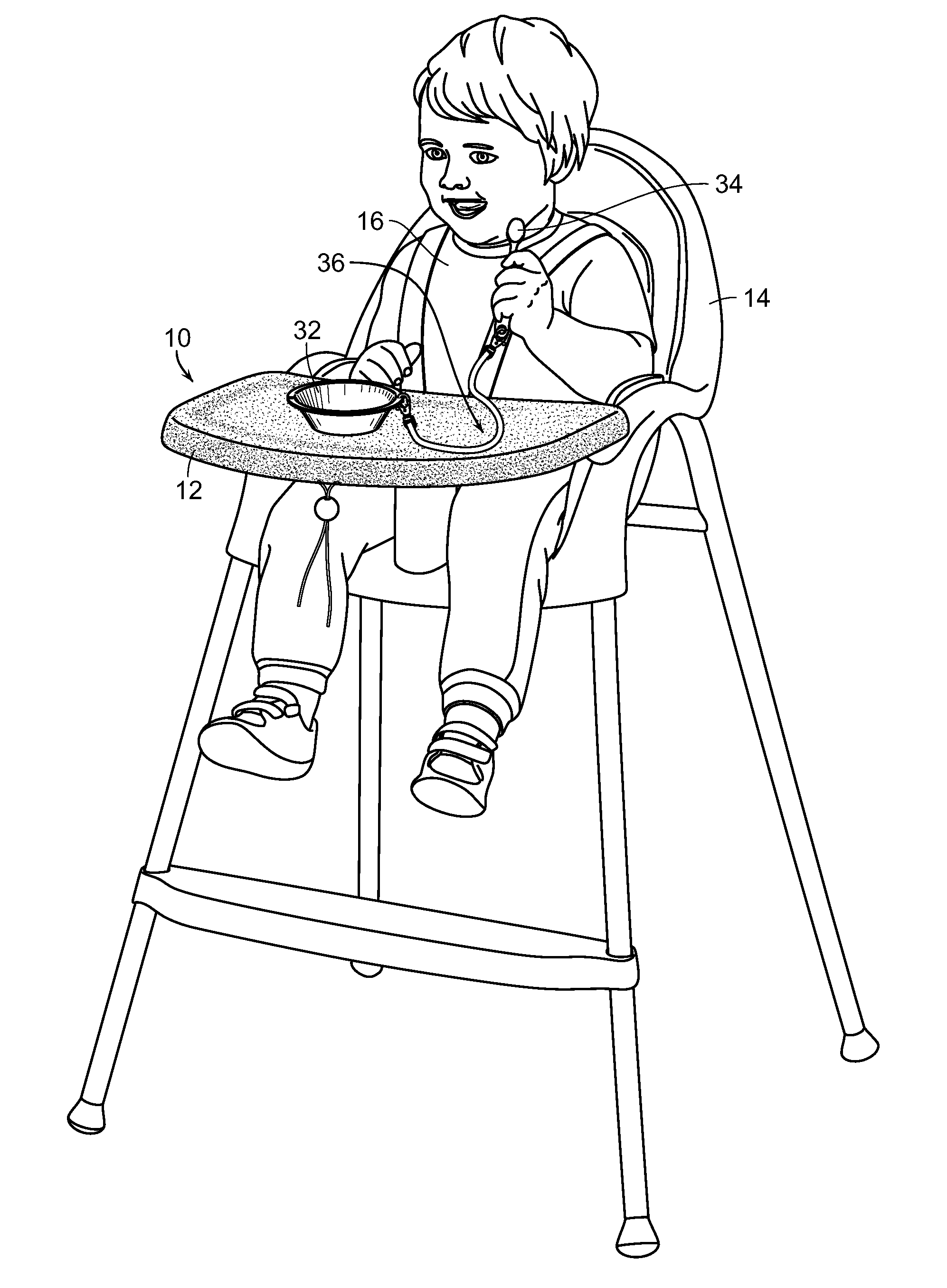 Highchair tray cover system with magnetically attachable objects