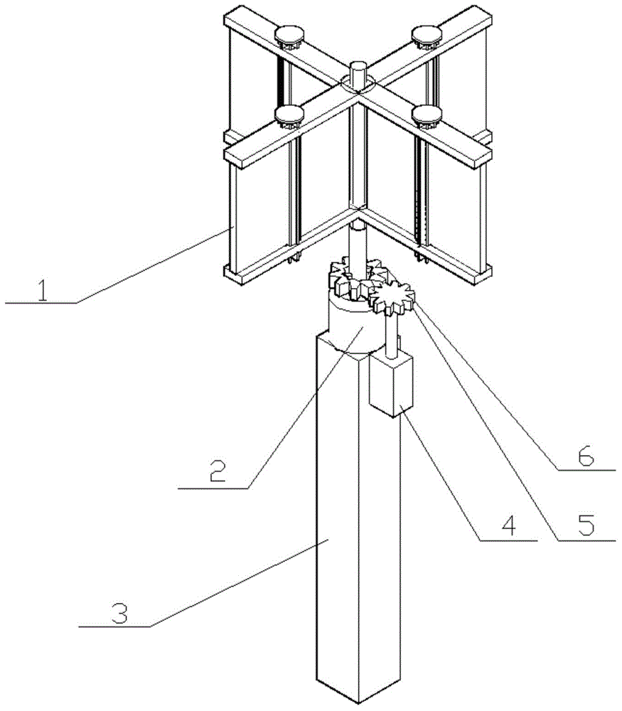 Vertical-axis wind power generation apparatus