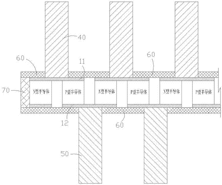 Cold and hot bidirectional chip of semiconductor