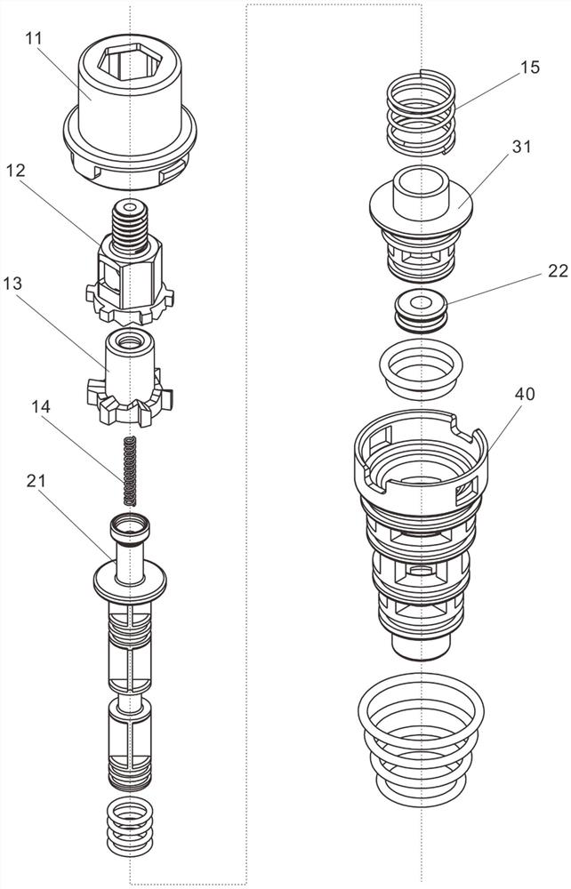 Pressing valve and water discharging faucet