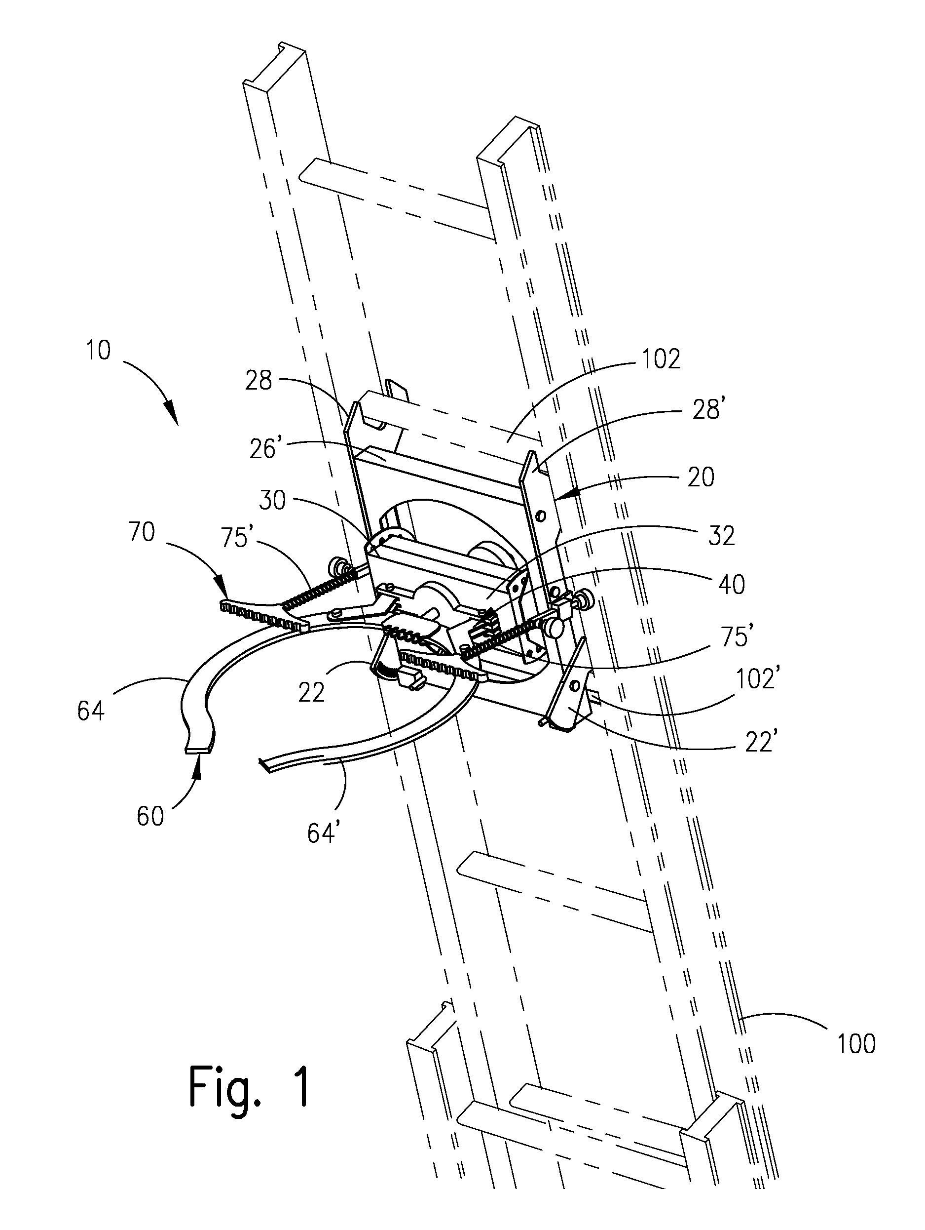 Stabilizing mechanism for ladders