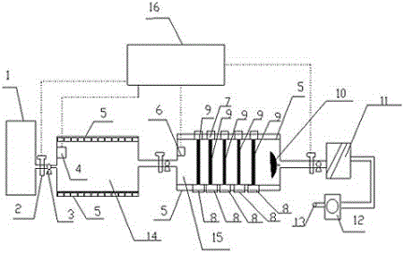 Waste gas heavy metal adsorption device for cracking furnace