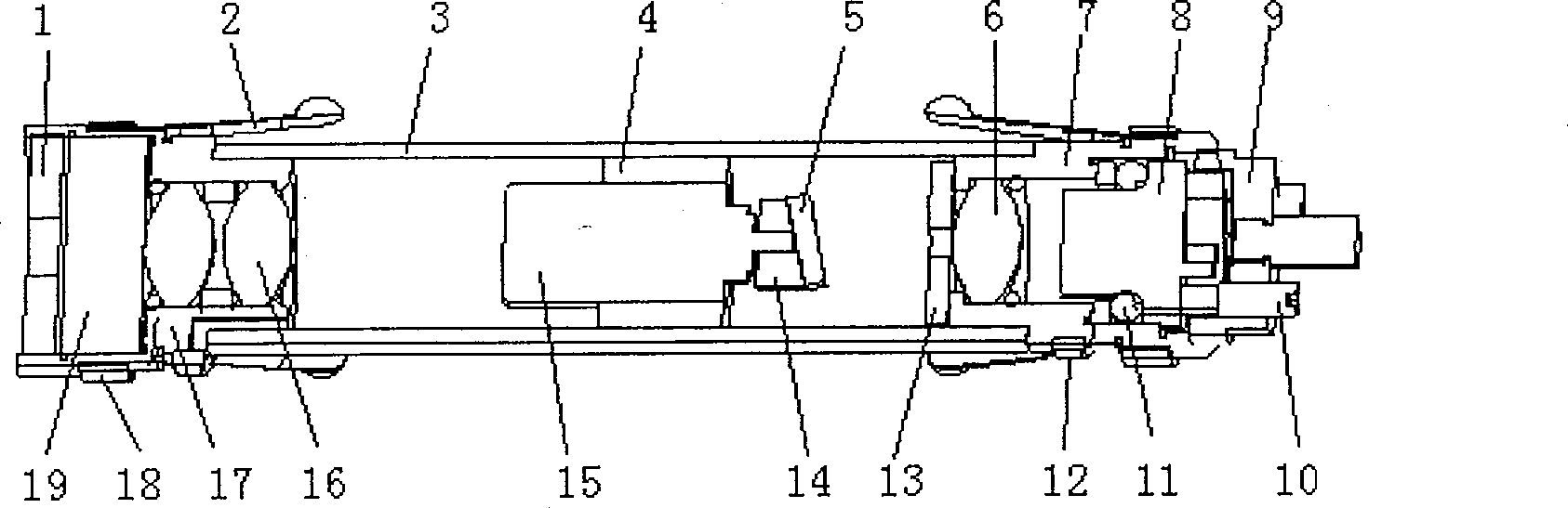 Appearance measuring and detecting method for inner surface of space curve type long-distance microtubule