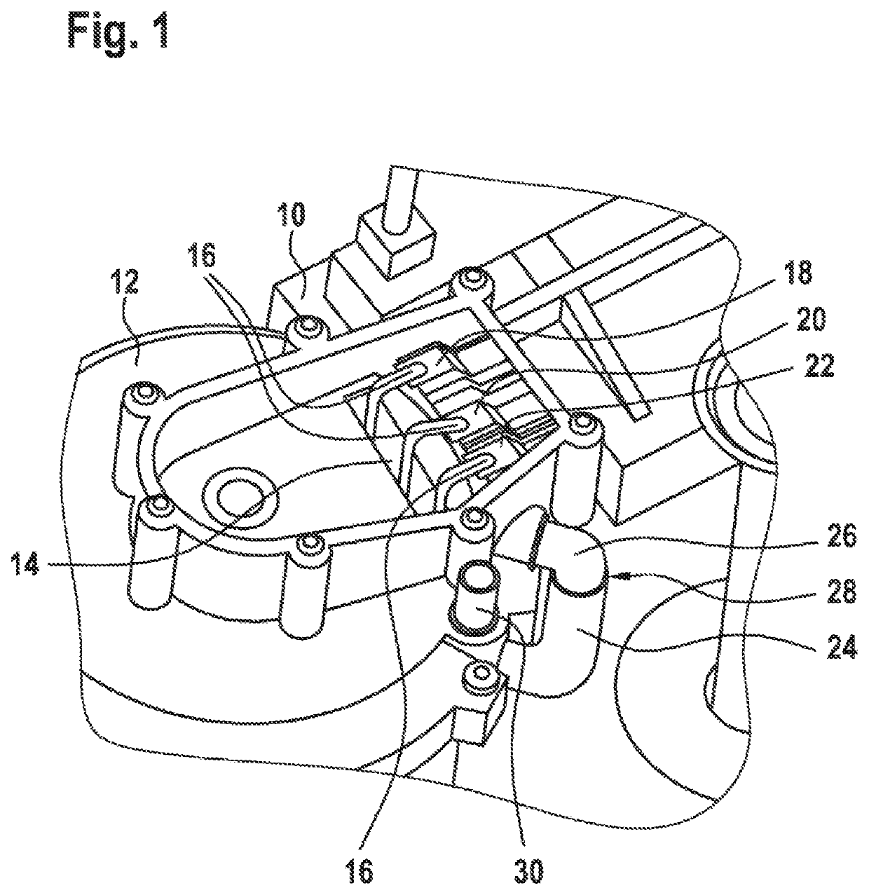 Insulating device with cooling medium line