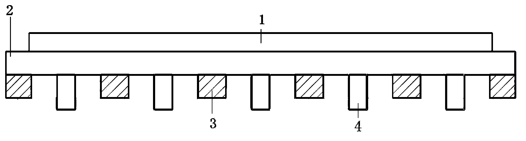 Boundary temperature control array type wavefront control device and manufacturing method thereof