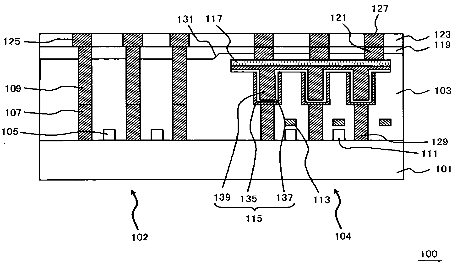A semiconductor device including a memory unit and a logic unit
