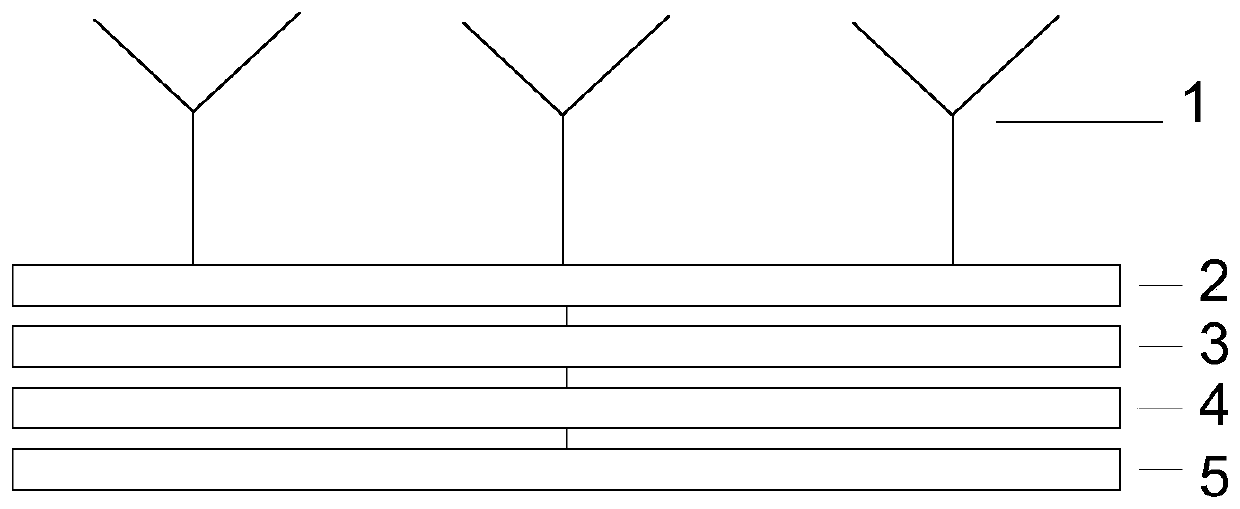 Antenna array with electrically adjustable inclination angle