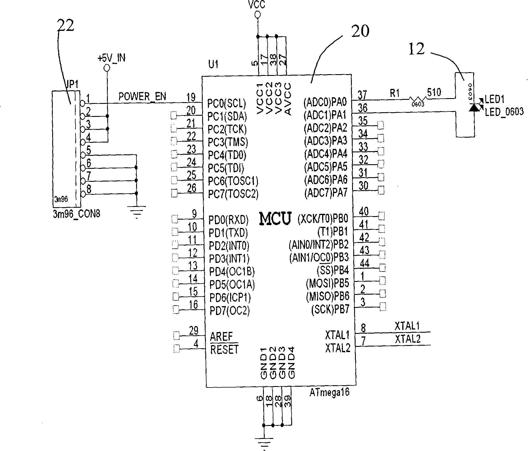 Light-emitting diode (LED) sensing and controlling system
