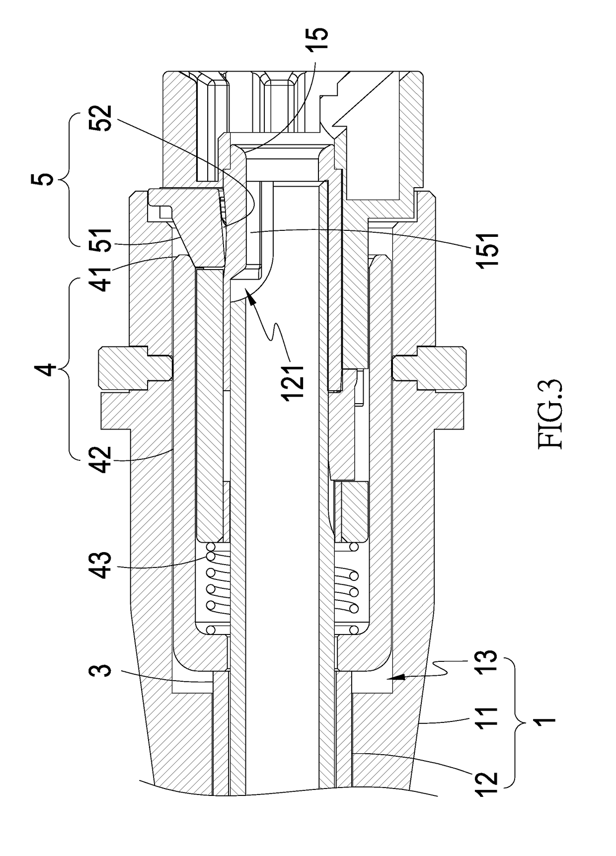 Trajectory adjustment structure of gun