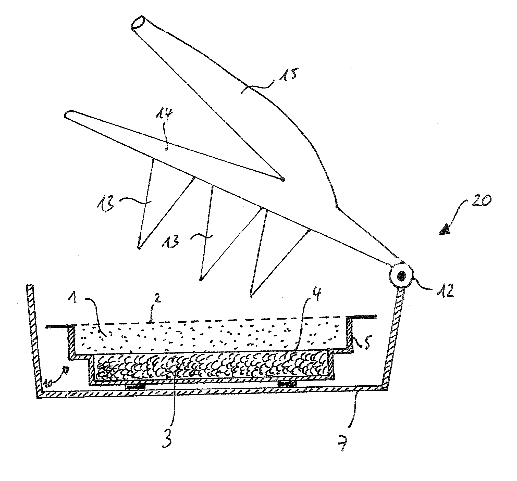 Evaporation element for liquids