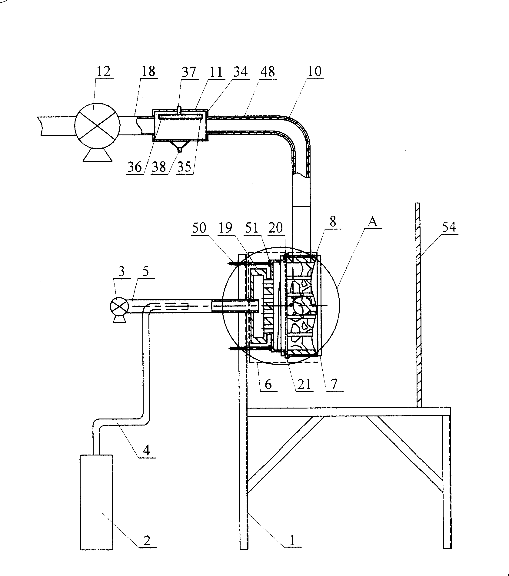 Gas directional radiating device