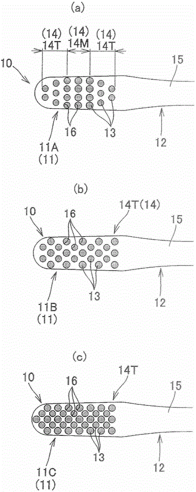 Core-sheath composite filament for toothbrush and toothbrush obtained using the core-sheath composite filament