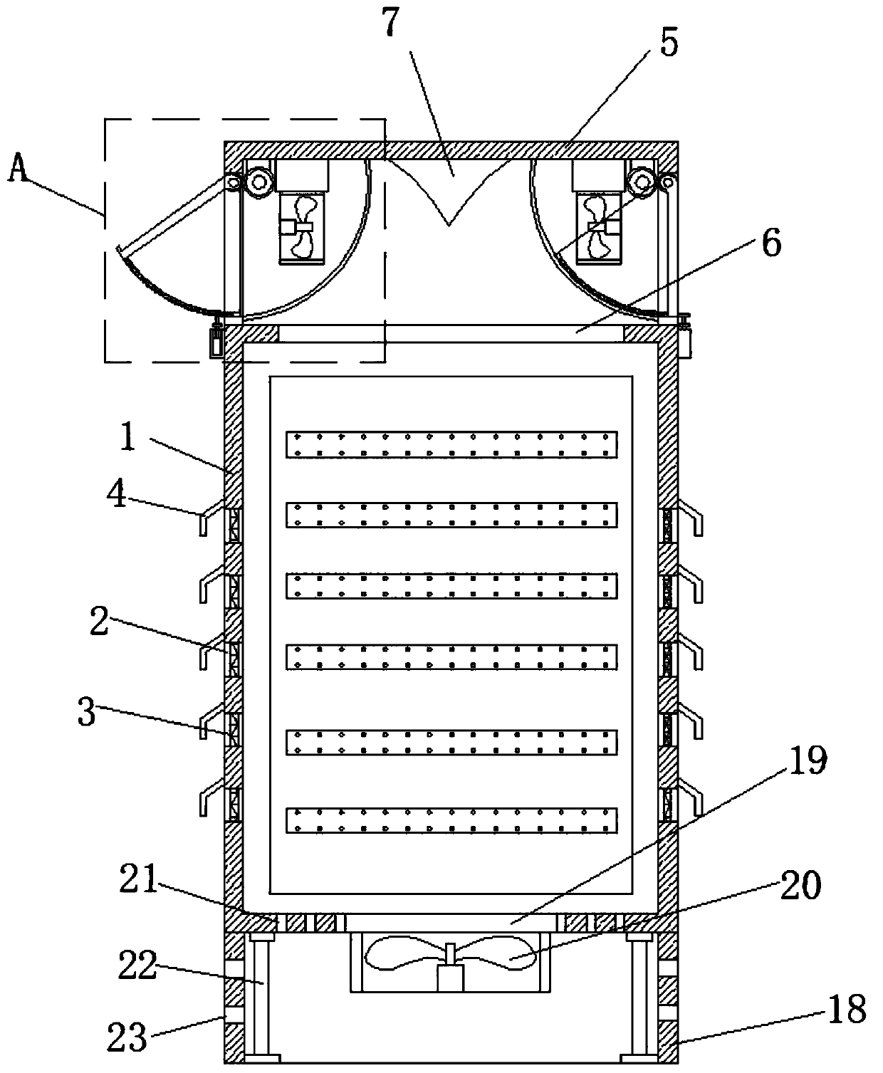 A dust-proof and ventilated outdoor power distribution cabinet