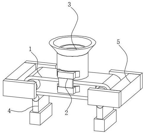 A feeding device for a material tank in steel processing