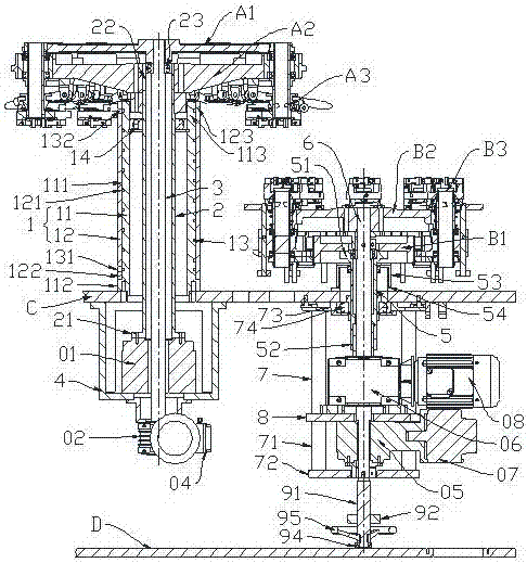 Bottle making machine and its turntable driving device