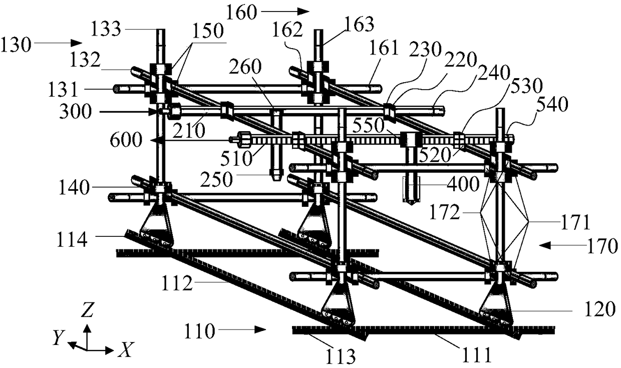 3D printing device and method for underground engineering