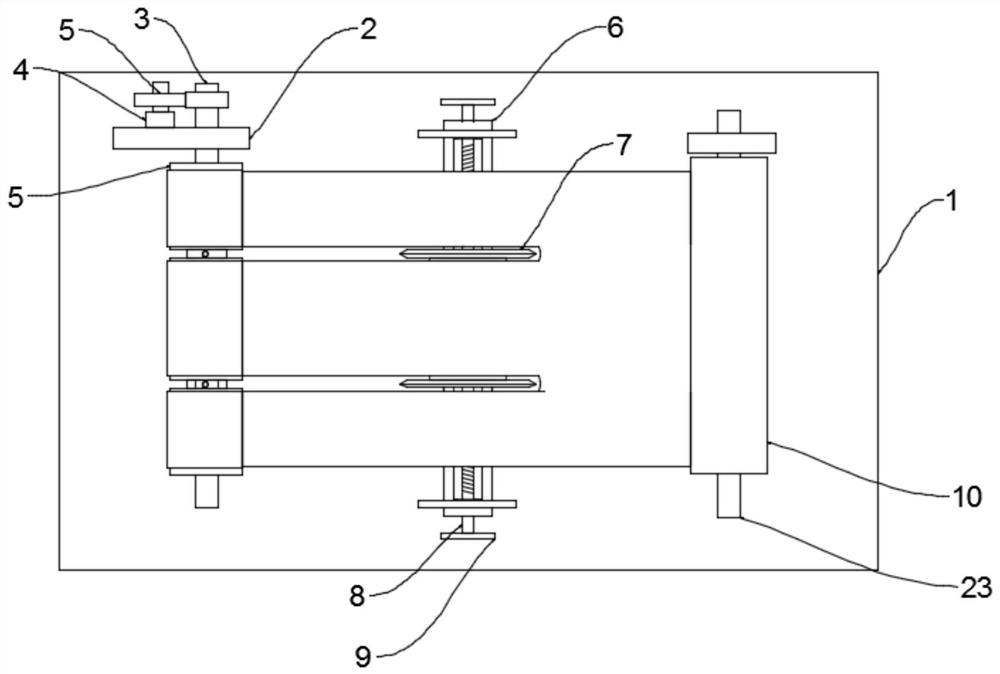 A non-woven fabric branching and cutting device for diaper production