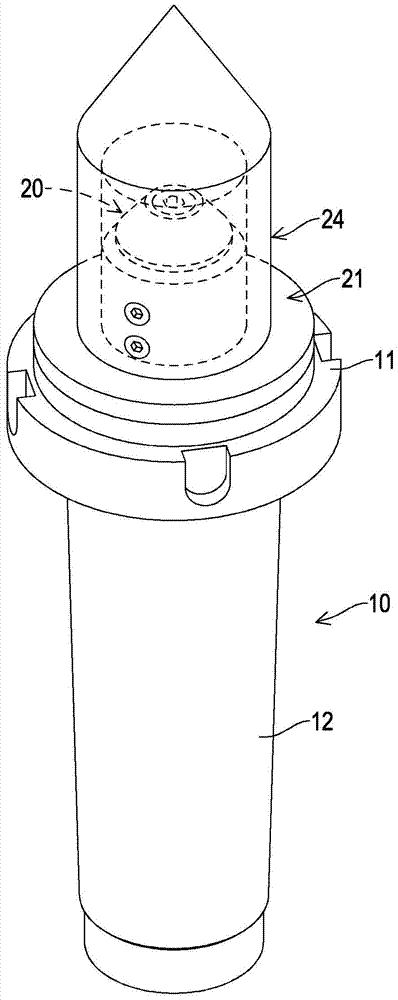 The thimble device with the head can be automatically swung