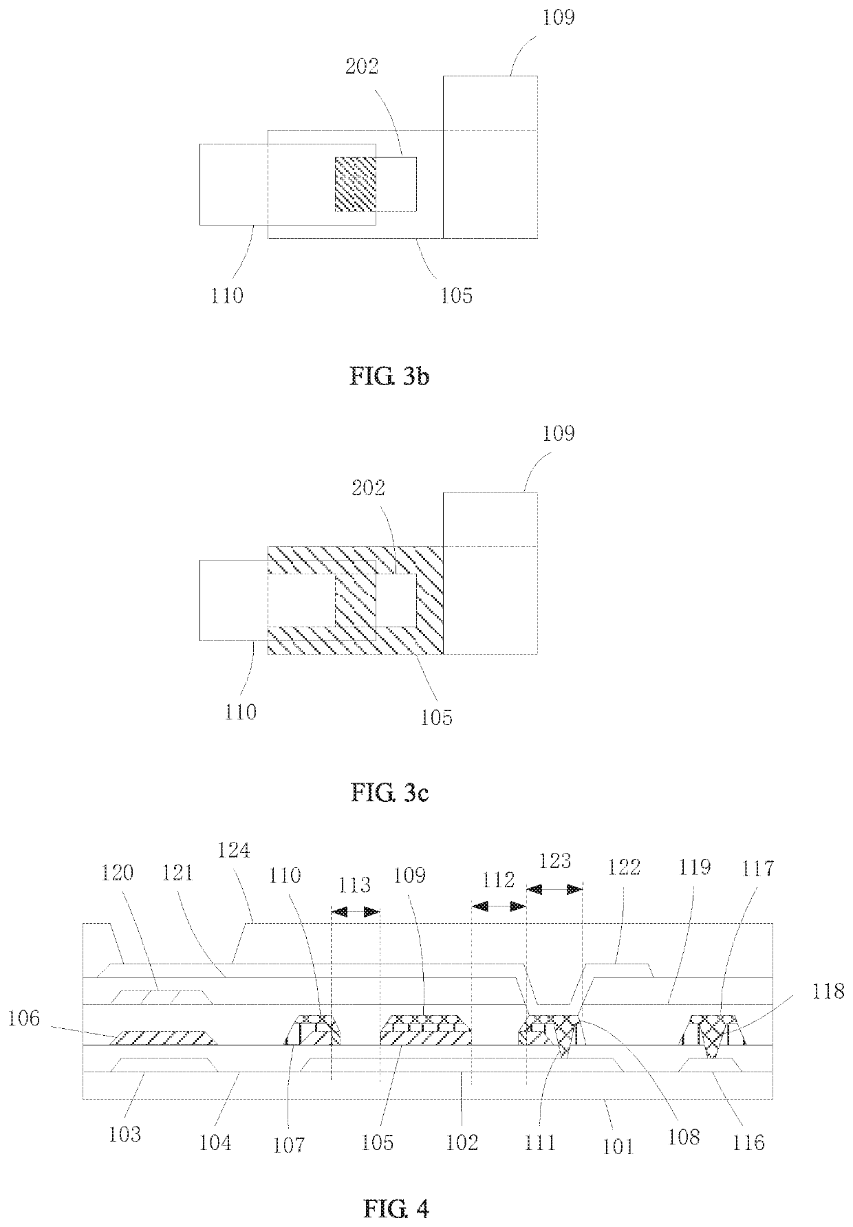 Display panel having increased conductorized area of an active layer, preparing method thereof, and display device employing the display panel