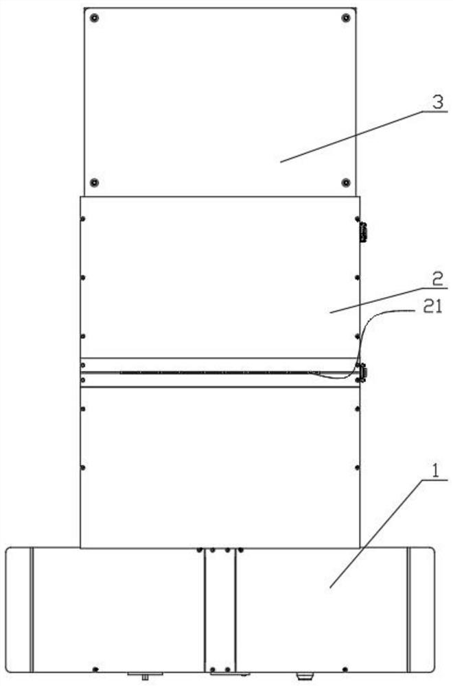 A film tearing device for curved glass cover plate of automobile instrument