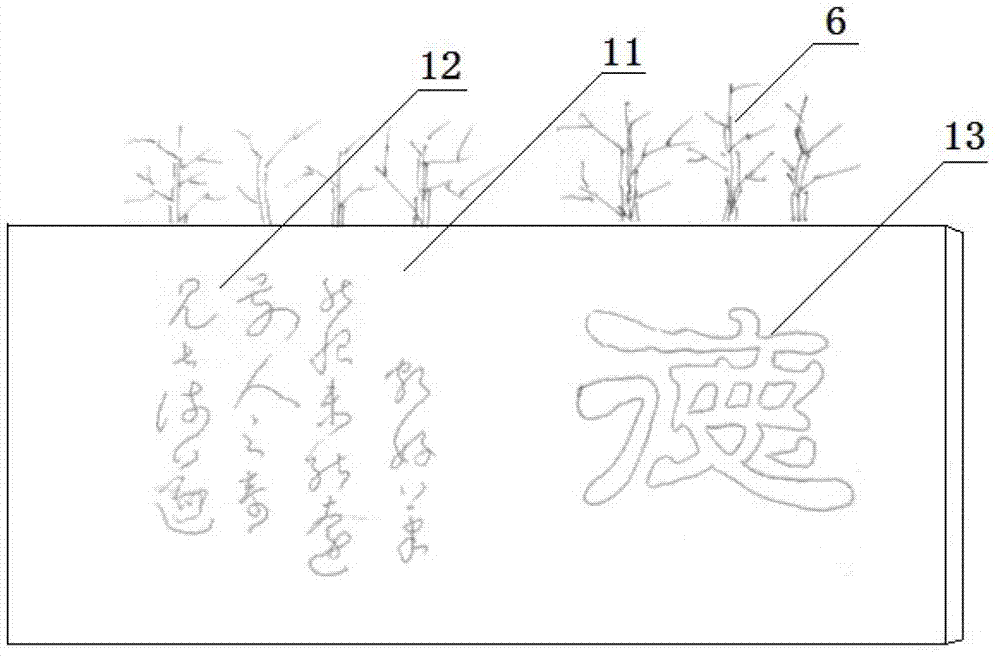 Wall calligraphy artistic-forming method for Lagerstroemia plants in Lythraceae