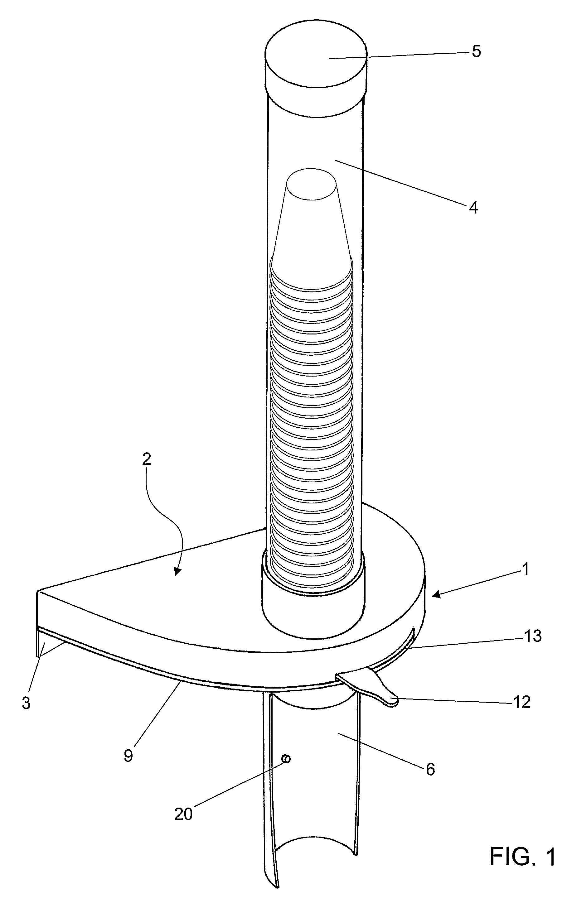 Semi-automatic dispenser for disposable cups