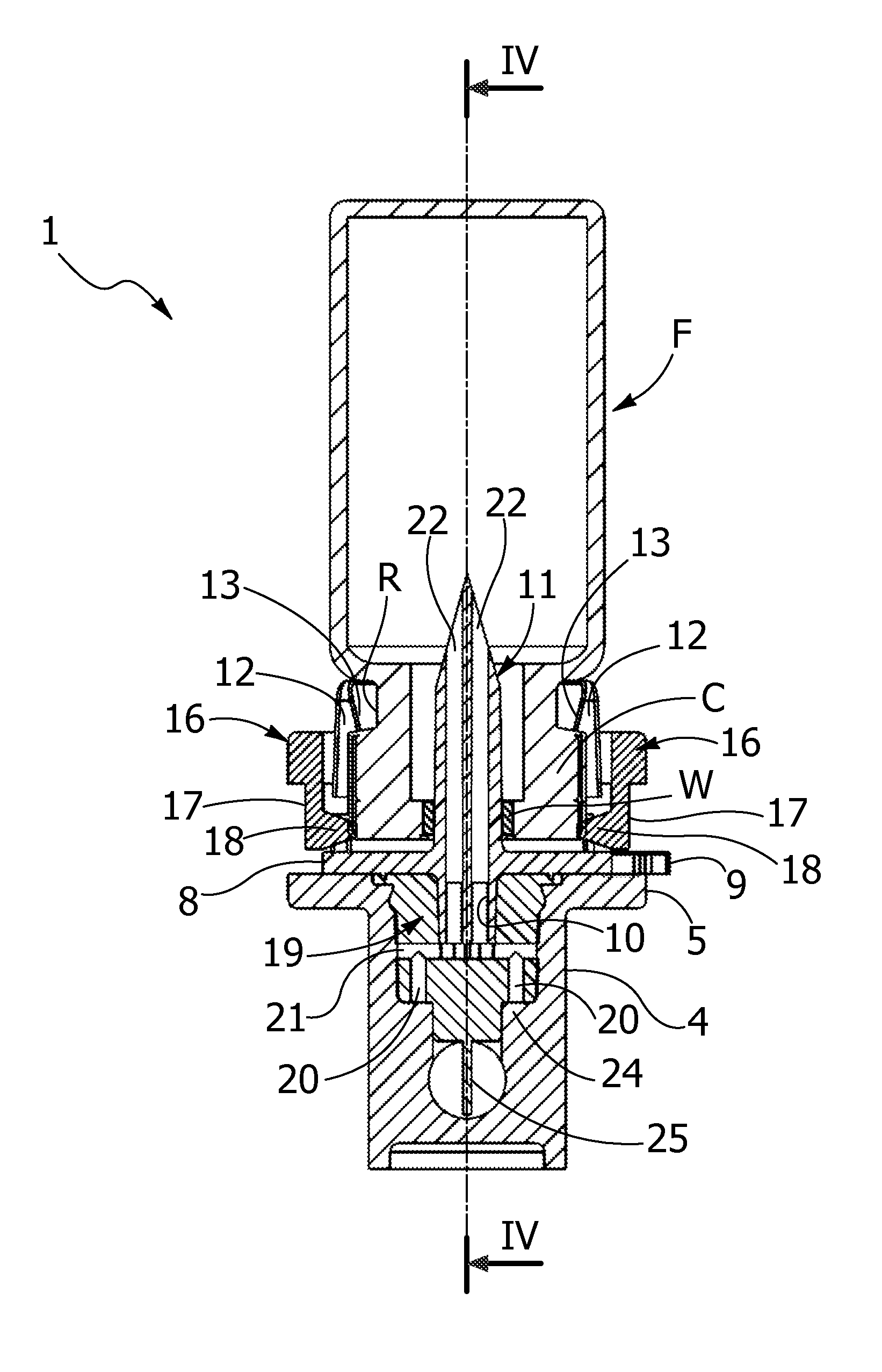 Device for the controlled supply of a liquid to a medical flow line