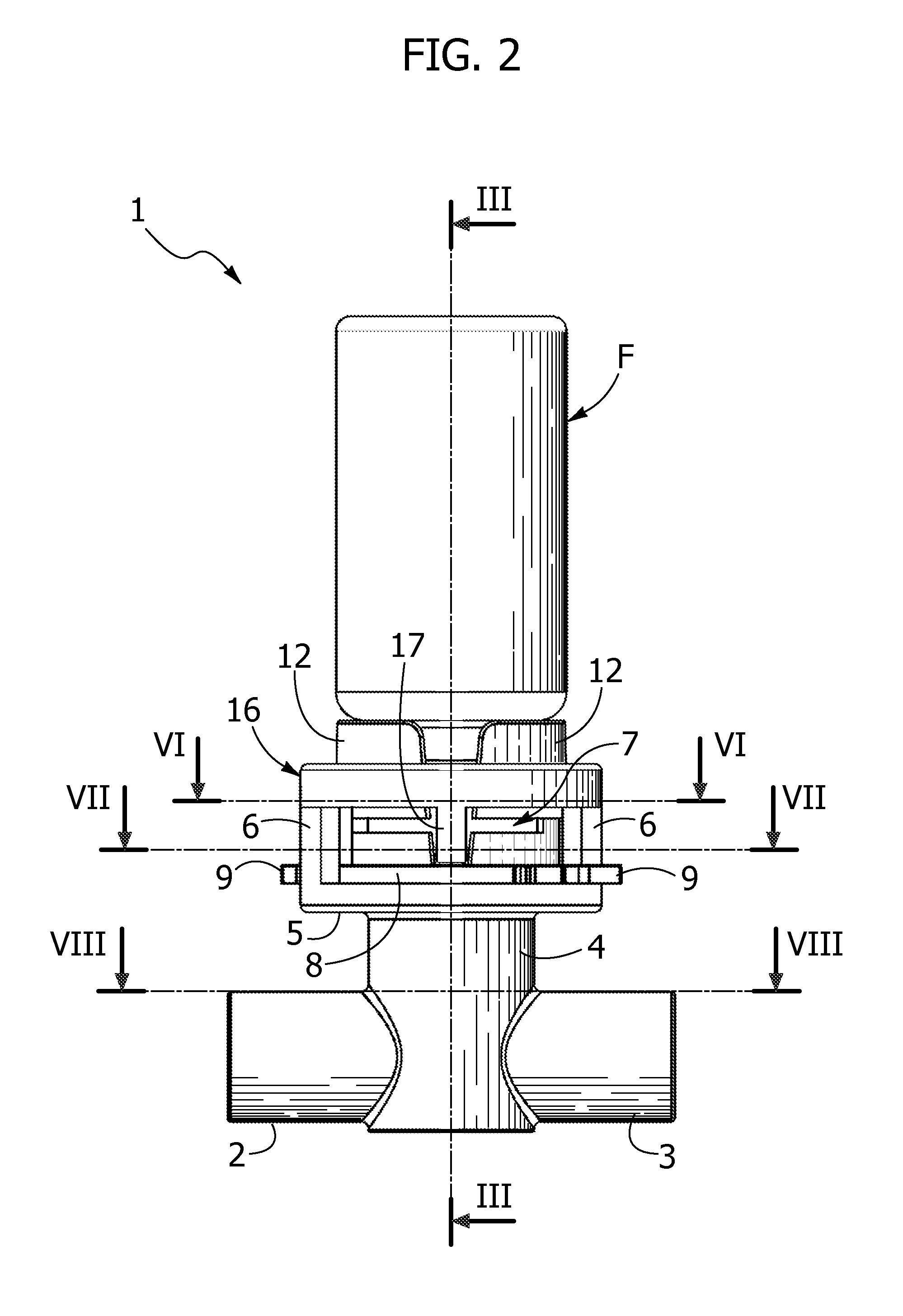 Device for the controlled supply of a liquid to a medical flow line
