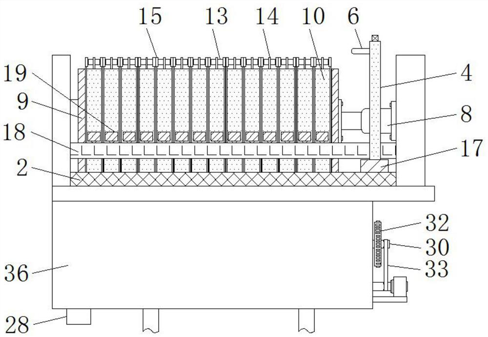 An anti-clogging filter press for oil processing that is convenient for scraping inner wall materials