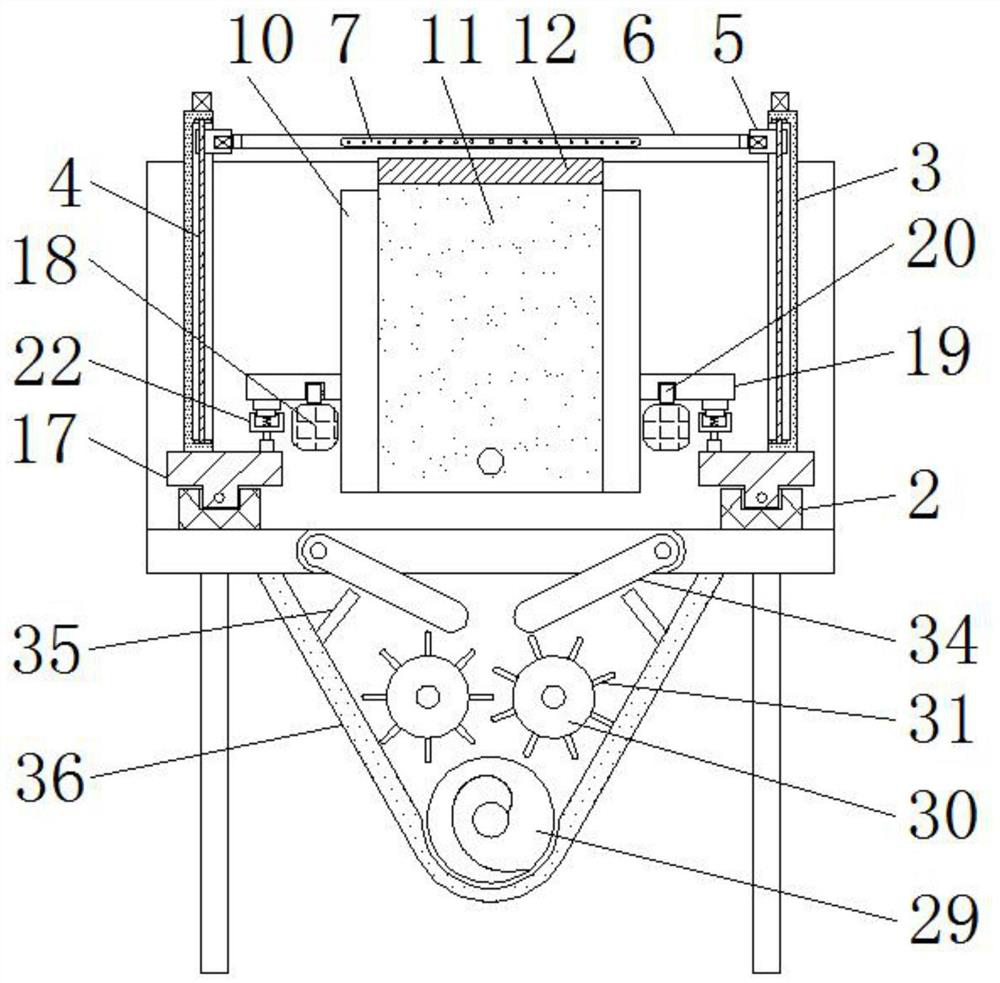 An anti-clogging filter press for oil processing that is convenient for scraping inner wall materials