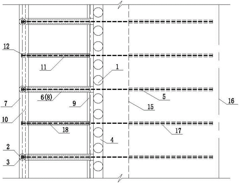 Truss and anchor support structure used for foundation pit support