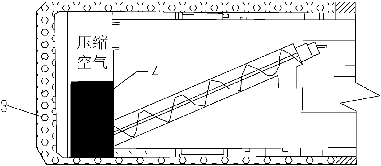 Treatment method for shield agglomerated mud cakes without bin opening