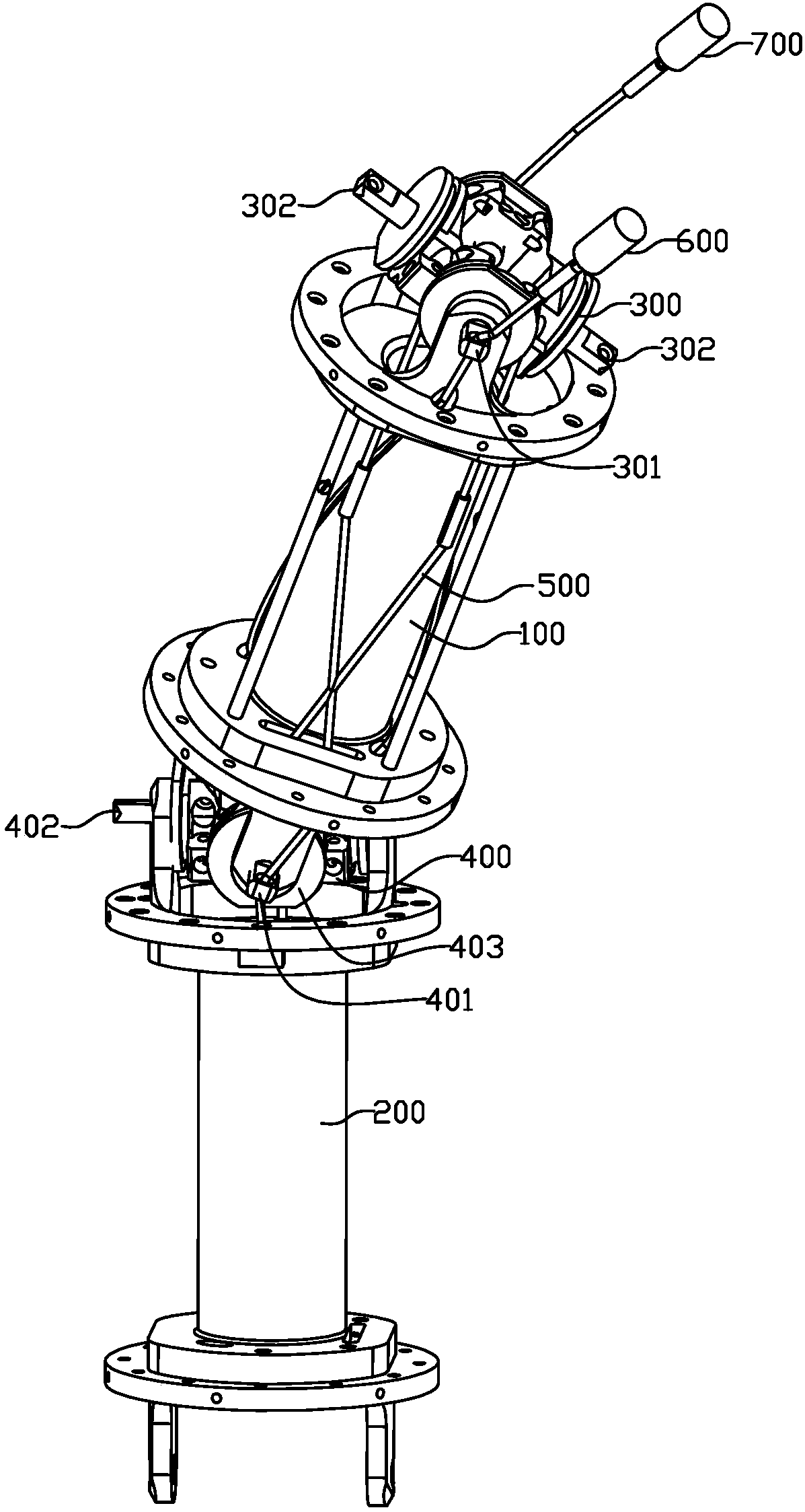 Two-freedom-degree linkage joint section and flexible mechanical arm
