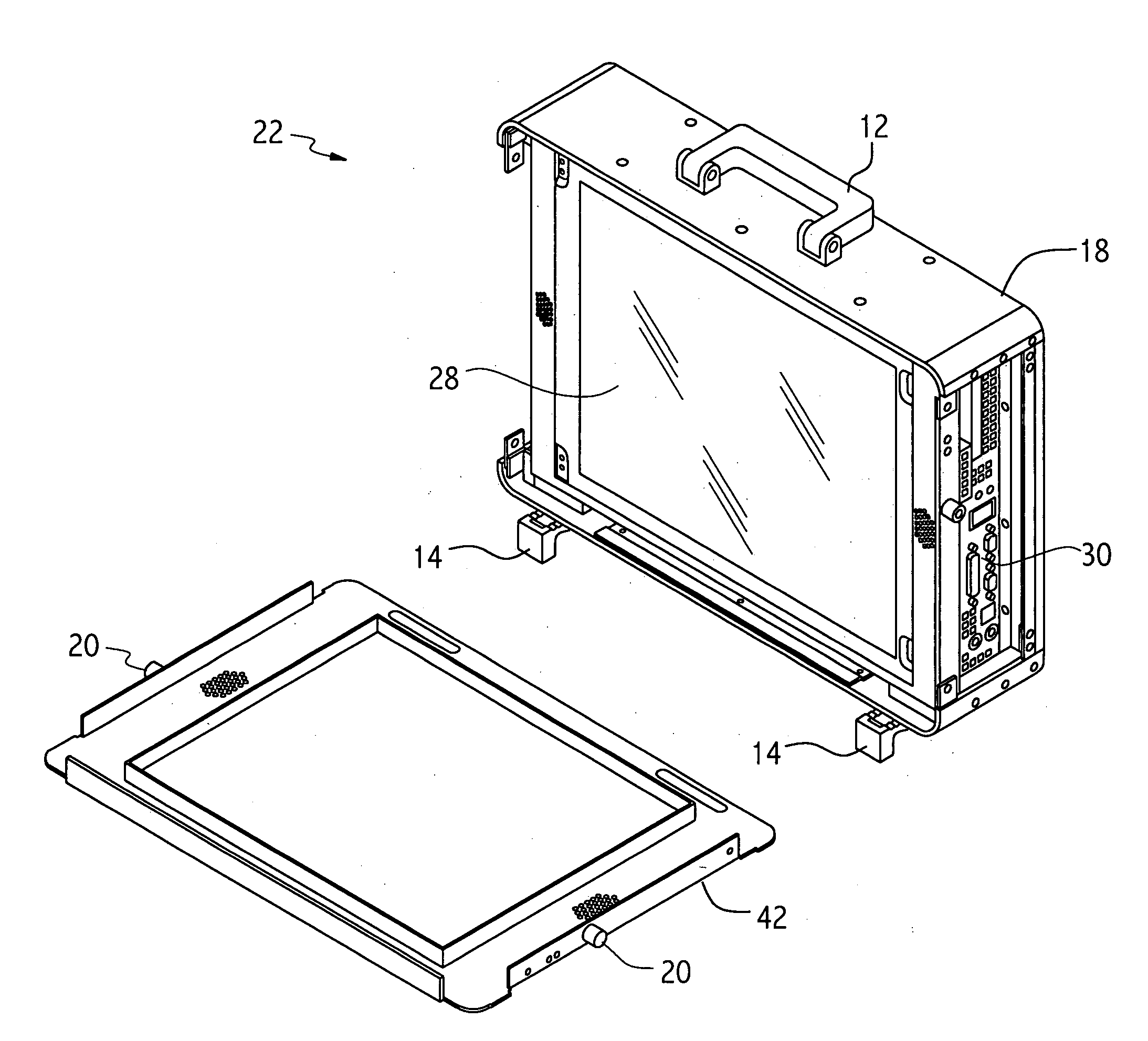 Packaging mechanism for a portable computer