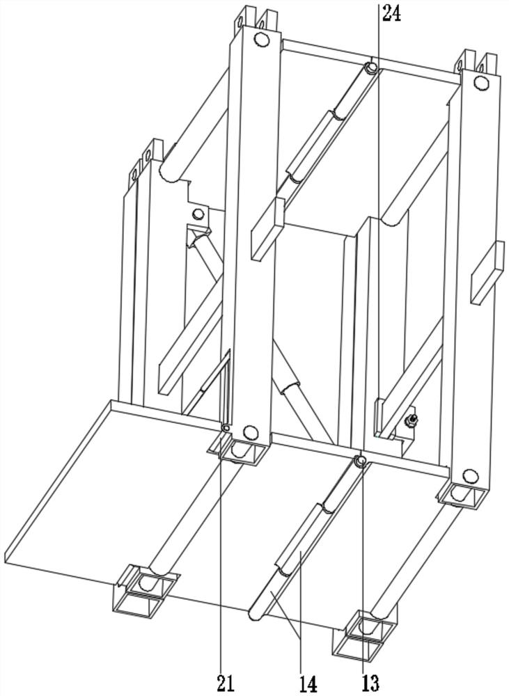 Stacking type safety bearing frame for building construction