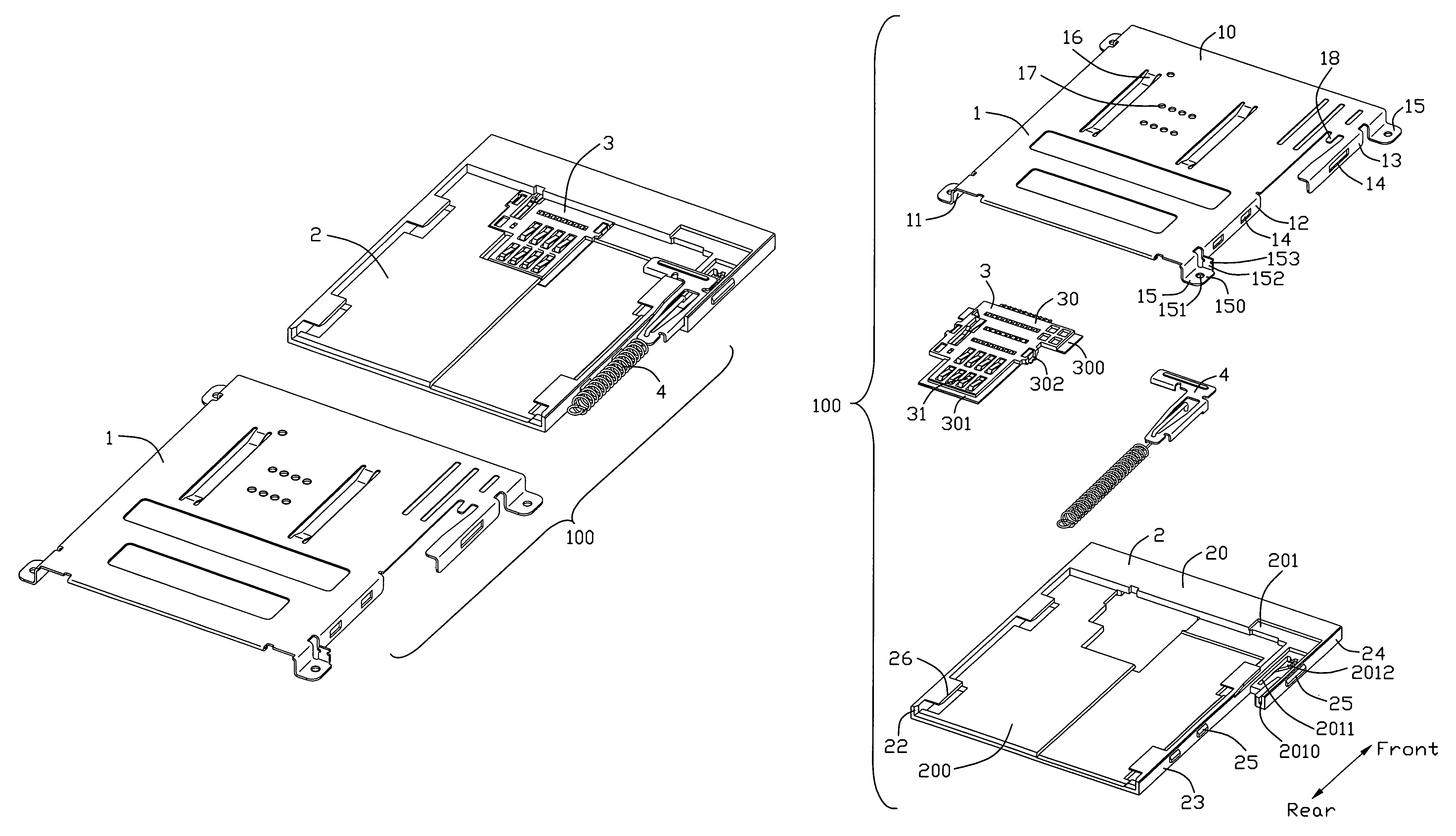 Electrical card connector