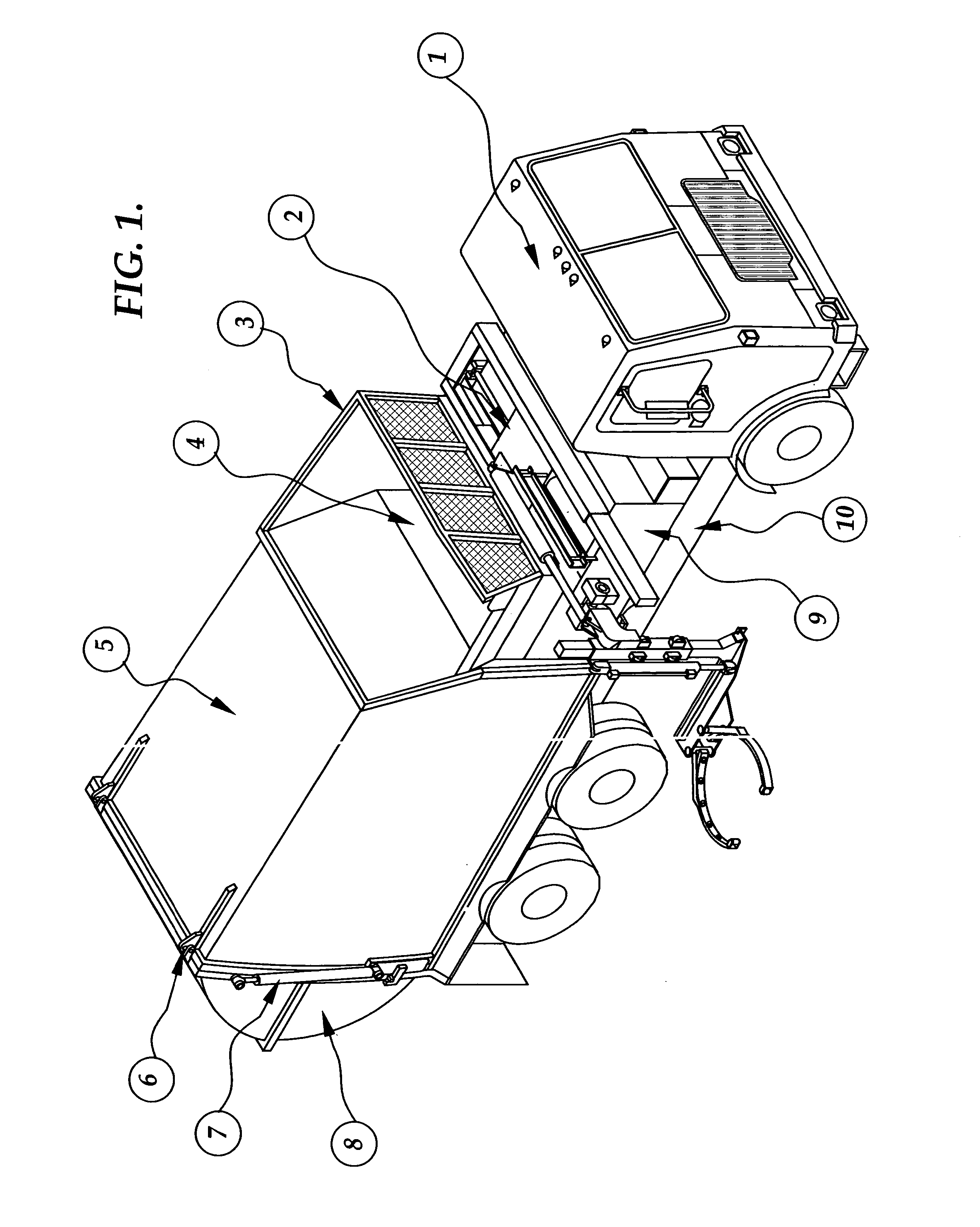System for automatically capturing a fully loaded refuse container, and without any spillage, empty the contents of the refuse container into a refuse collection vehicle